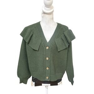 Crosby by Mollie Burch Karrington Cardigan in Green Jacket Size M